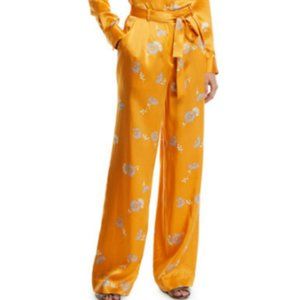 EQUIPMENT FLORAL PRINT SILK TROUSERS